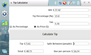 Tip Calculator Screenshot